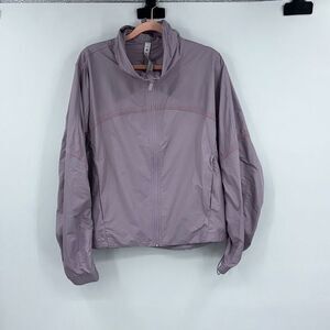 Lululemon Lightweight Cropped Track Jacket in Dusty Rose Sz 12‎